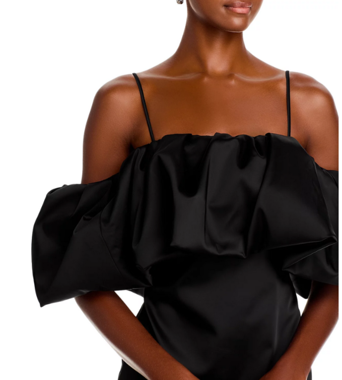 SIMKHAI Dorina Off The Shoulder Ruffle Dress MSRP $895
