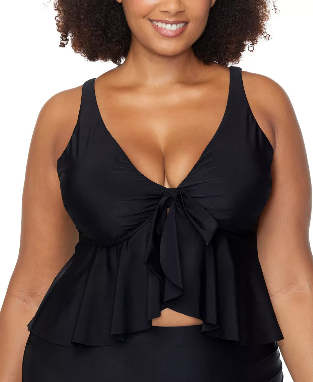 Raisins Curve Trendy Plus Topanga Peplum-Trim Bikini Bra MSRP $58