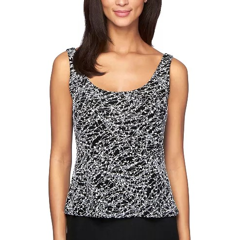 Plus Womens Metallic Printed Twinset MSRP$ 169