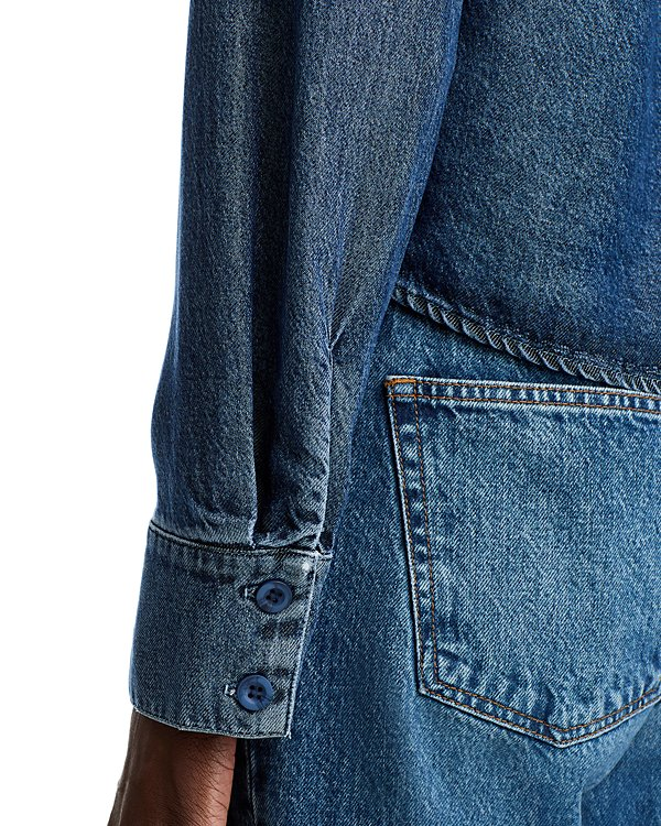 Bella Dahl Denim Oversized Cropped Shacket MSRP $158