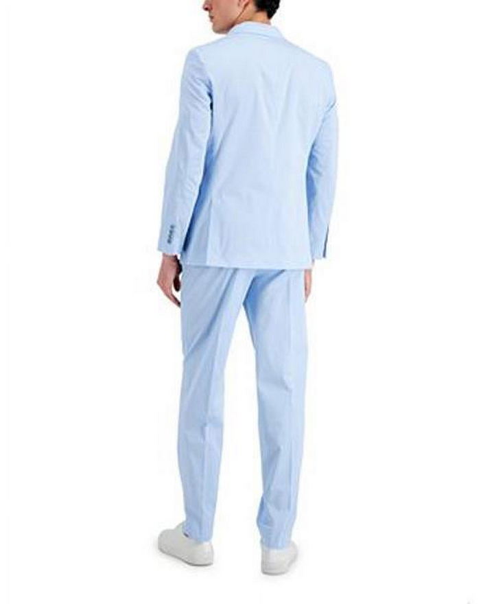 Nautica Men's Modern-Fit Seasonal Cotton Stretch Suit MSRP $395