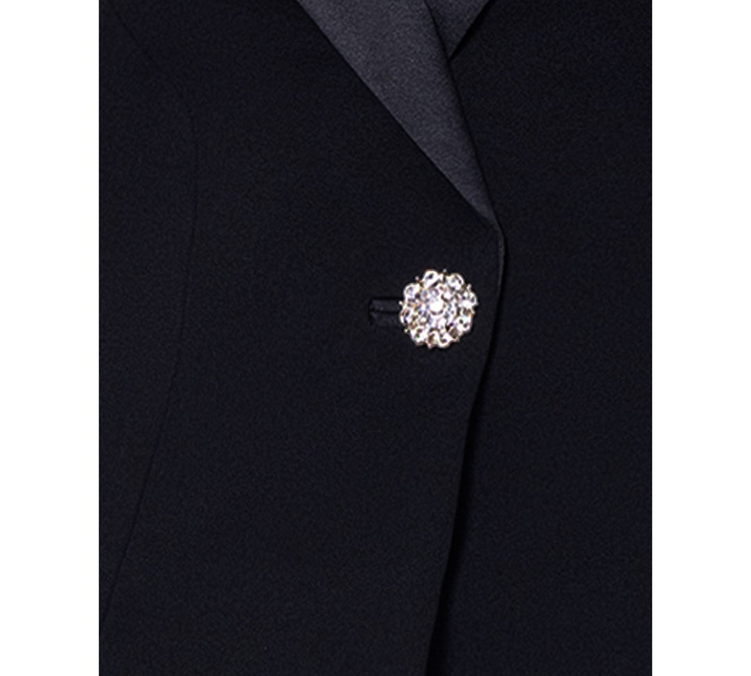 Betsy & Adam Women's Strapless Tuxedo Jumpsuit MSRP $249