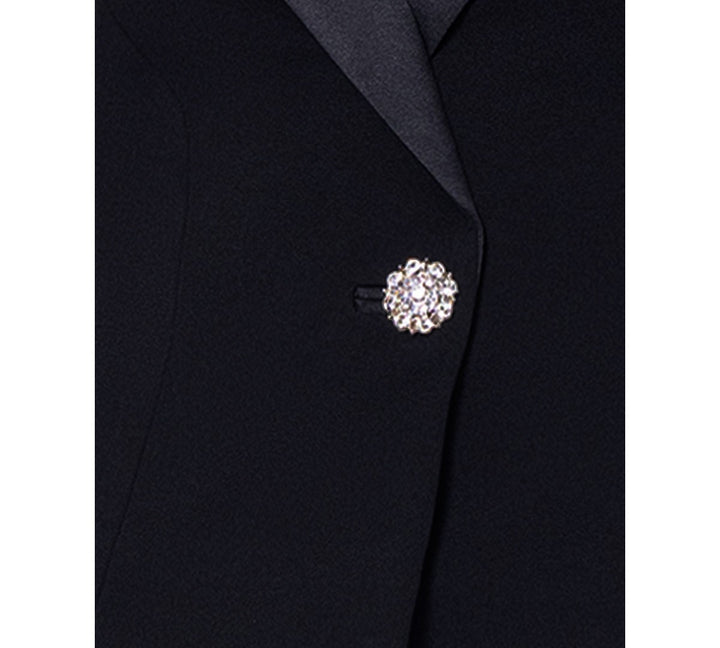 Betsy & Adam Women's Strapless Tuxedo Jumpsuit MSRP $249