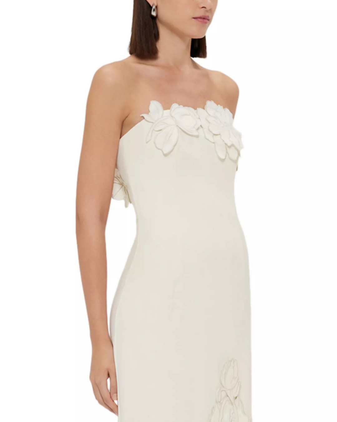LEO LIN Rayna Crepe Strapless Dress MSRP $895