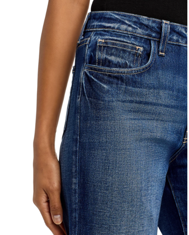 L'AGENCE Jones Ultra High Rise Stovepipe Straight Jeans MSRP $295