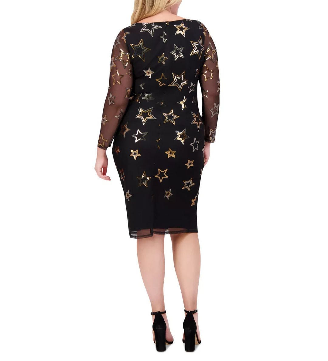 Vince Camuto Plus Size Sequined Bodycon Dress - Black Gold