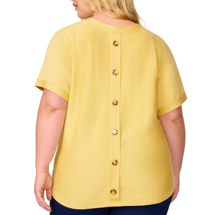 Melissa Paige Plus Size Button-Back Dolman-Sleeve Sweater MSRP $51.50