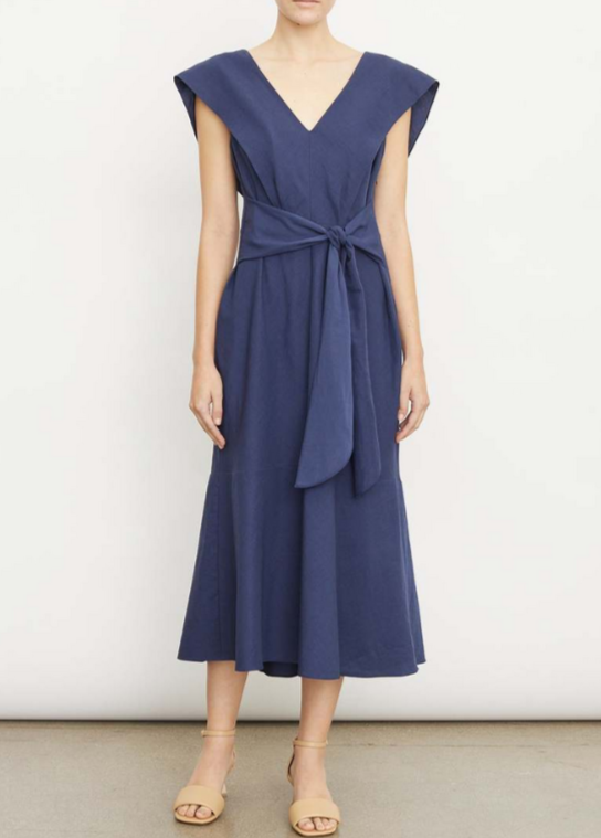 Vince V-Neck A-Line Dress