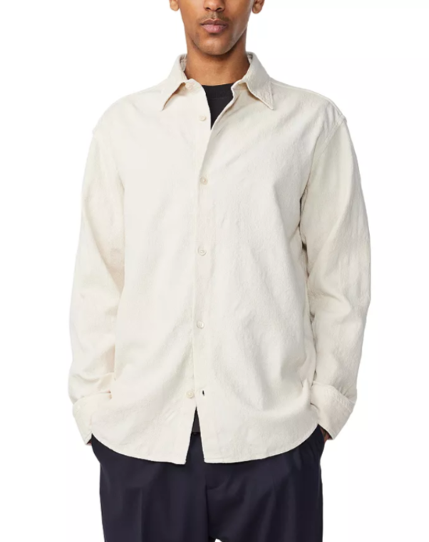 NN07 Freddy Button Front Long Sleeve Shirt MSRP $245