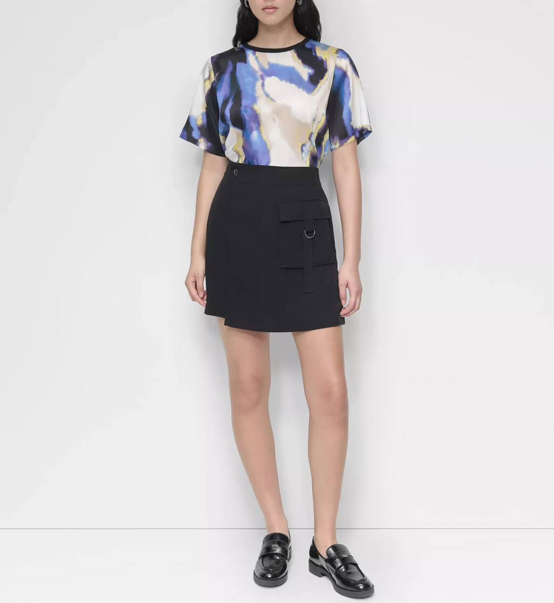 DKNY Twill Cargo Mini Skirt MSRP $89