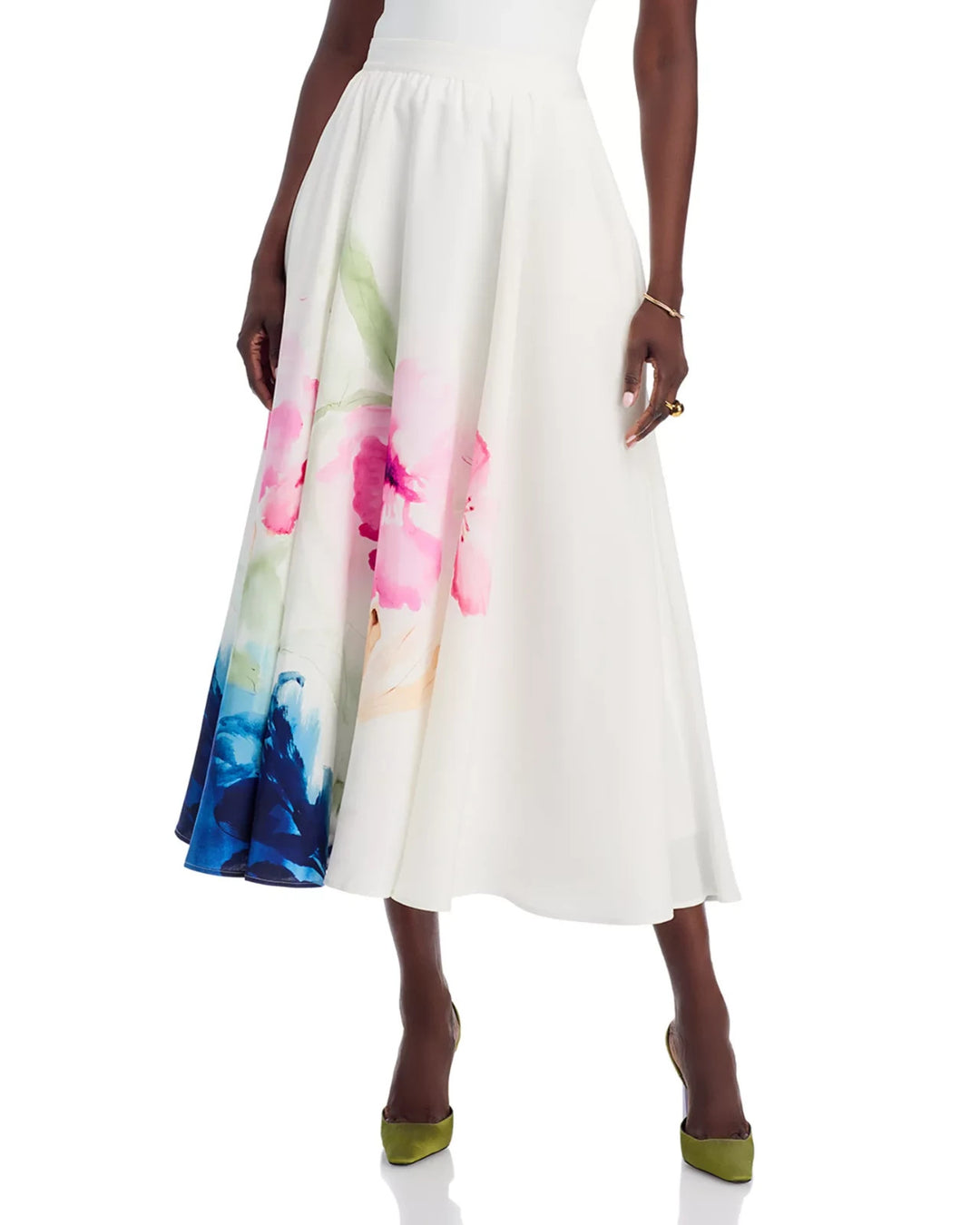 Elie Tahari The Layla Floral Skirt MSRP $395