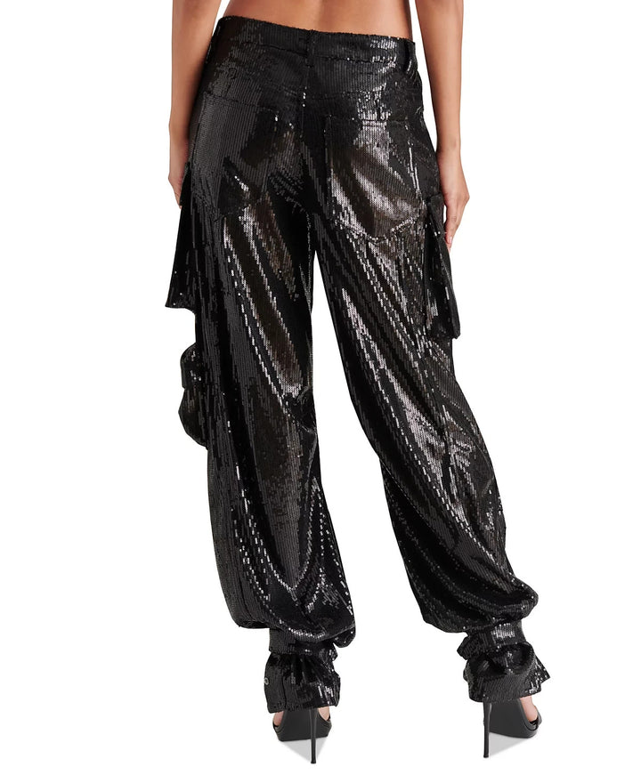 STEVE MADDEN Duo Sequin Cargo Pants MSRP $139