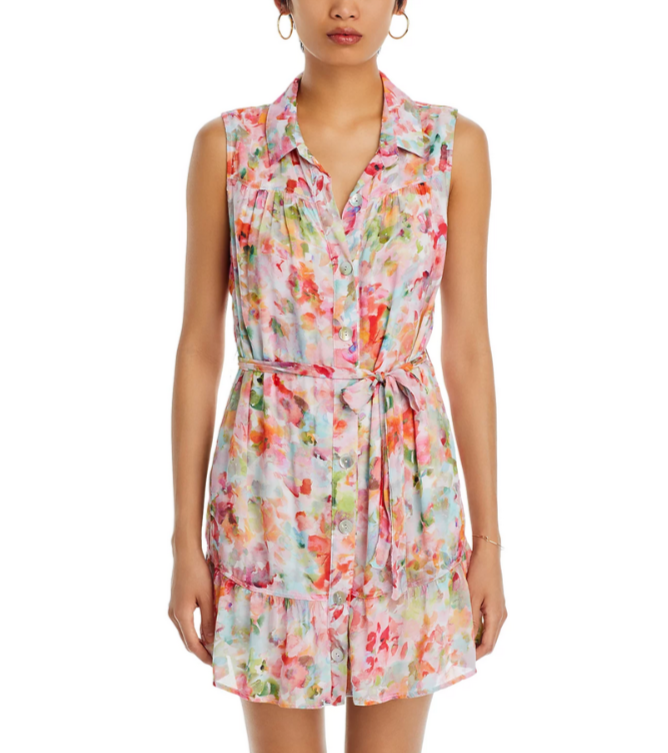 Bella Dahl Sleeveless Mini Shirt Dress MSRP $194