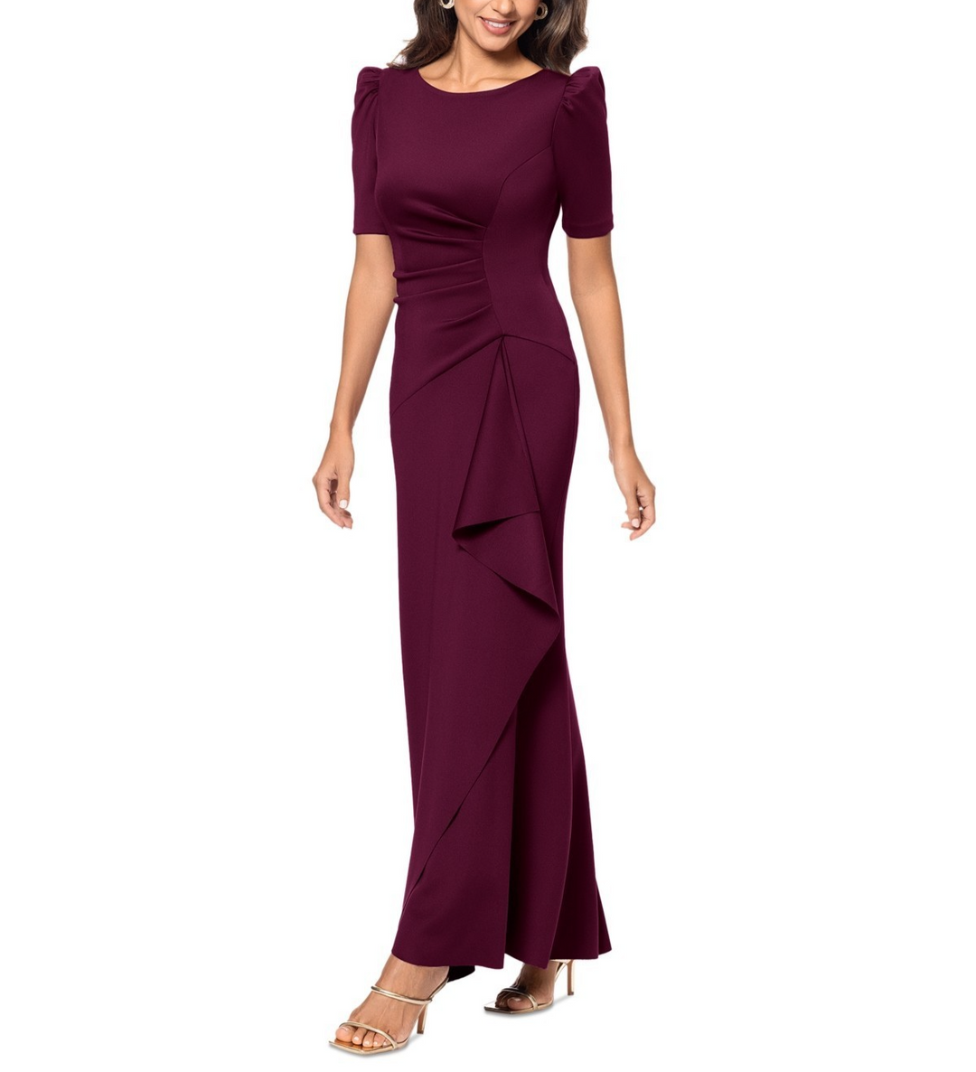 XSCAPE Ruched A-Line Gown MSRP $209