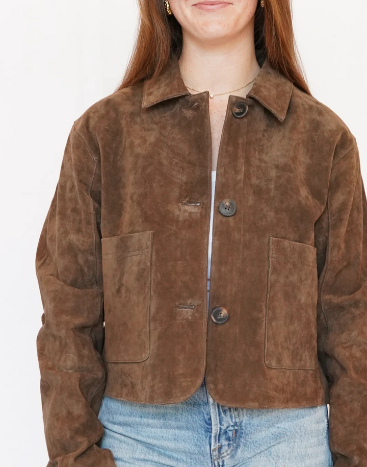 BLANKNYC Suede Crop Jacket MSRP $198