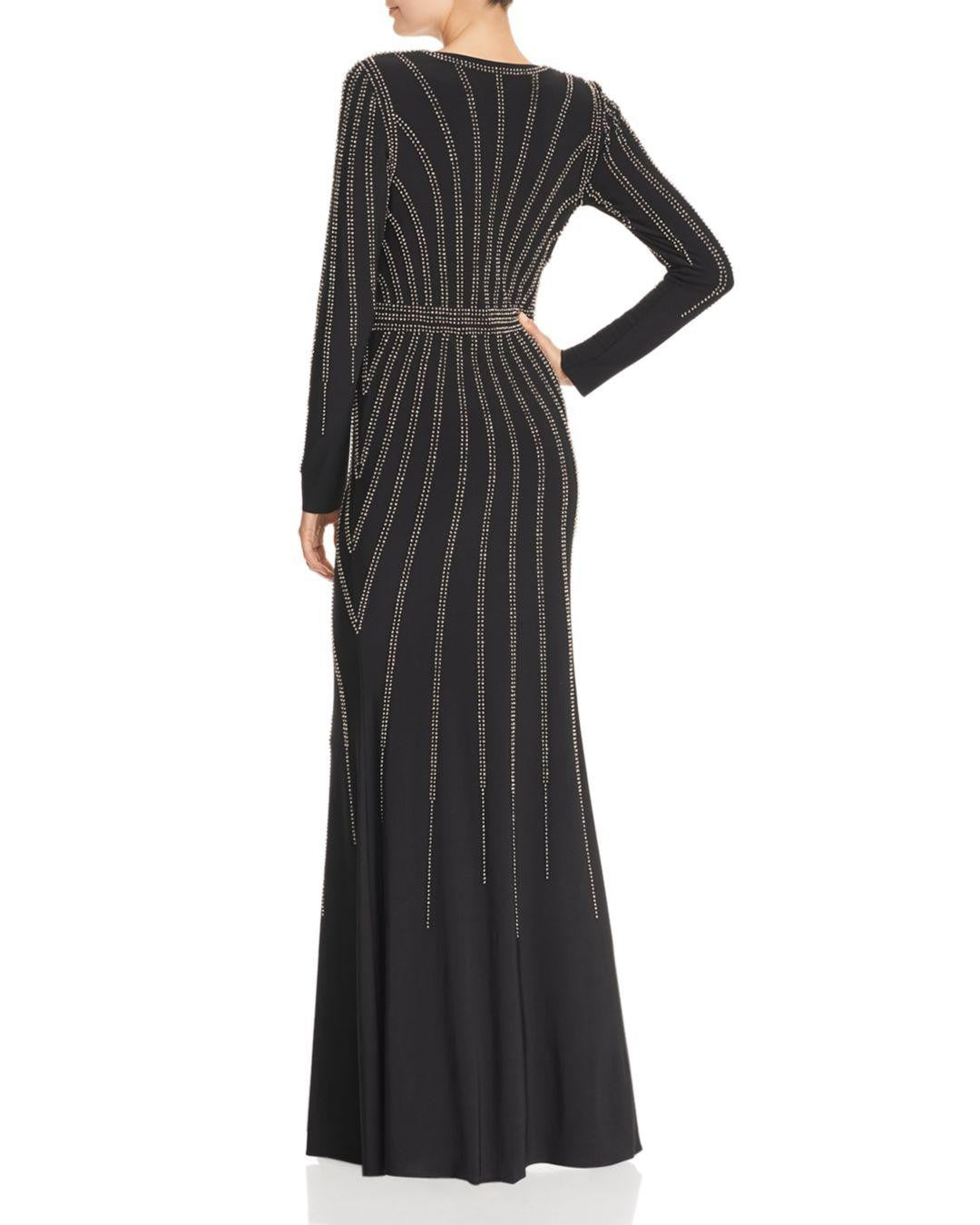 AQUA Beaded Stretch Gown MSRP $318