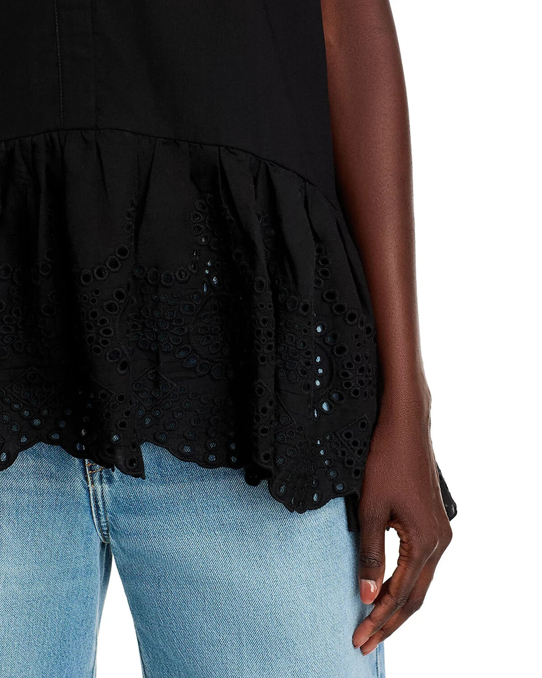 KOKO + MASON Cotton Eyelet Top MSRP $78