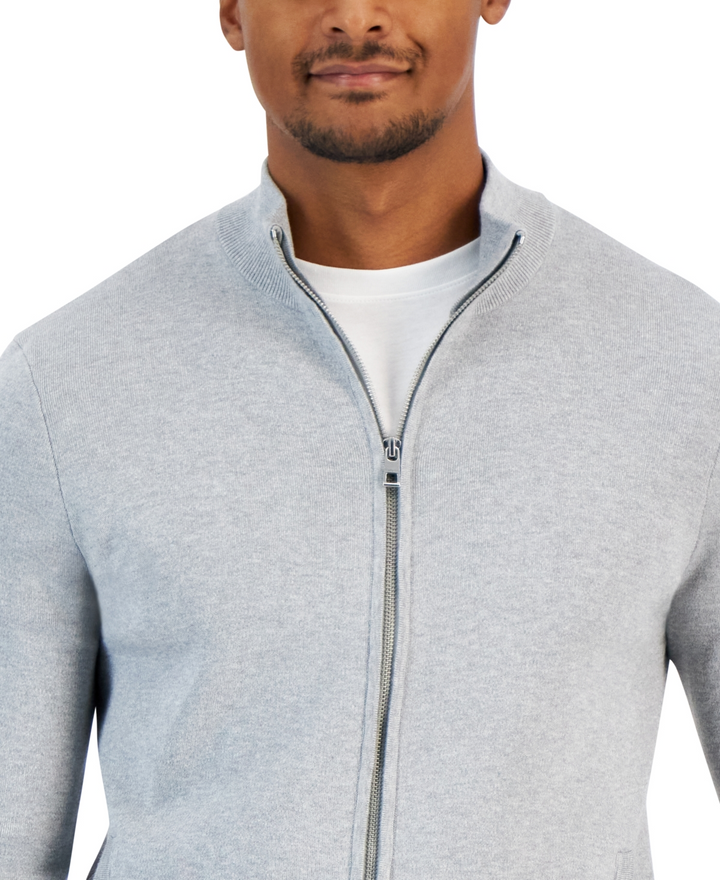 Michael Kors Men's Double Knit Zip-Front Sweater Jacket MSRP $198