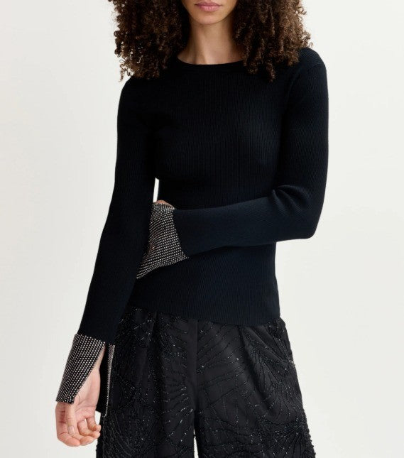 Essentiel Antwerp Embellished Cuff Top MSRP $250