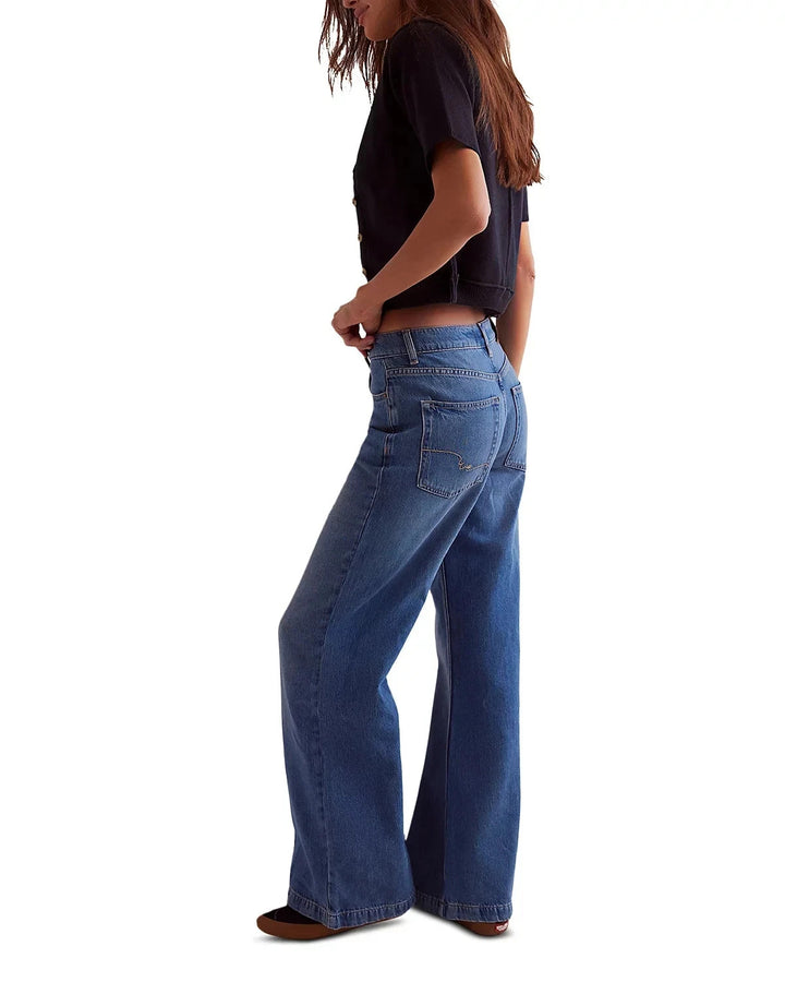 Free People Stride Low Slung Wide Leg Jeans MSRP $128