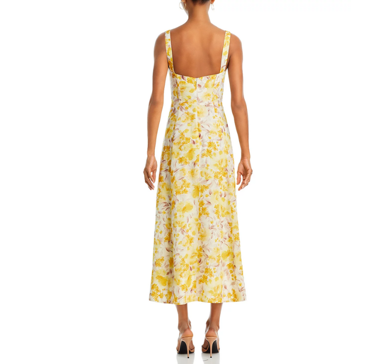 Bardot Lilah Sleeveless Corset Midi Dress MSRP $189