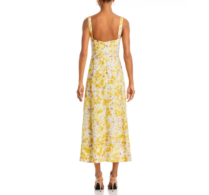 Bardot Lilah Sleeveless Corset Midi Dress MSRP $189