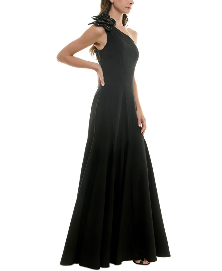 Taylor Women's Embellished Asymmetric One-Shoulder Gown MSRP $228