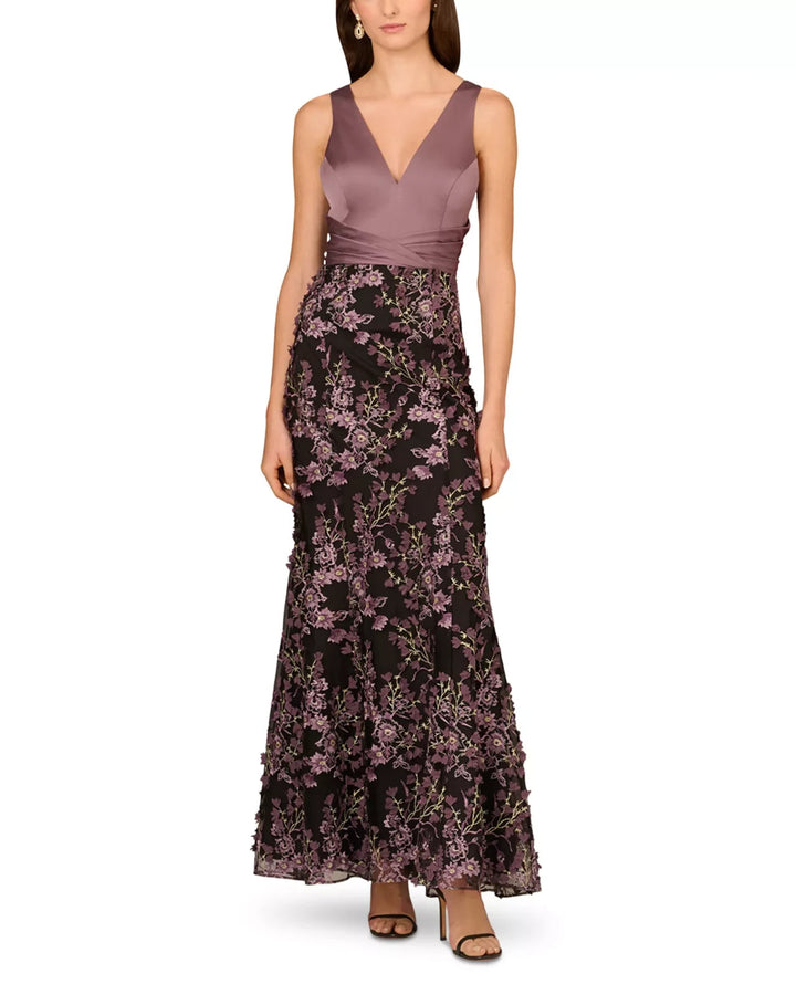 Aidan Mattox Embroidered Gown MSRP $450
