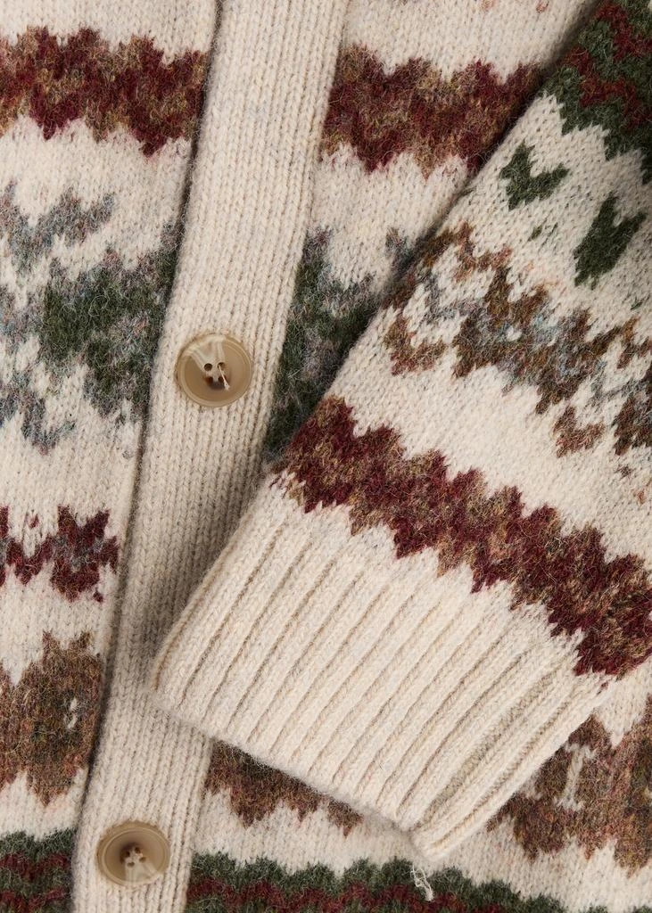 Les Deux Hordur Fair Isle Cardigan Sweater MSRP $249