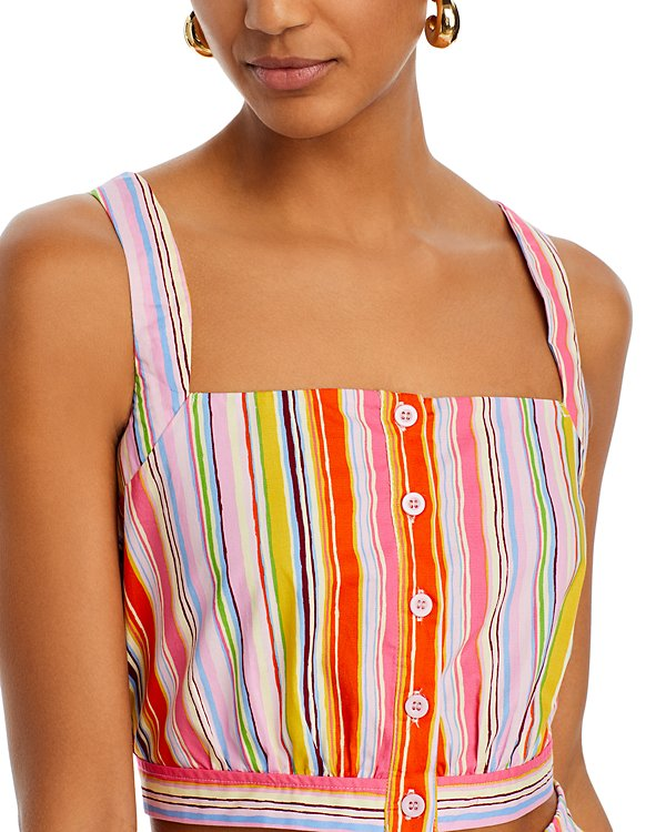 AQUA Multistripe Crop Tank MSRP $58