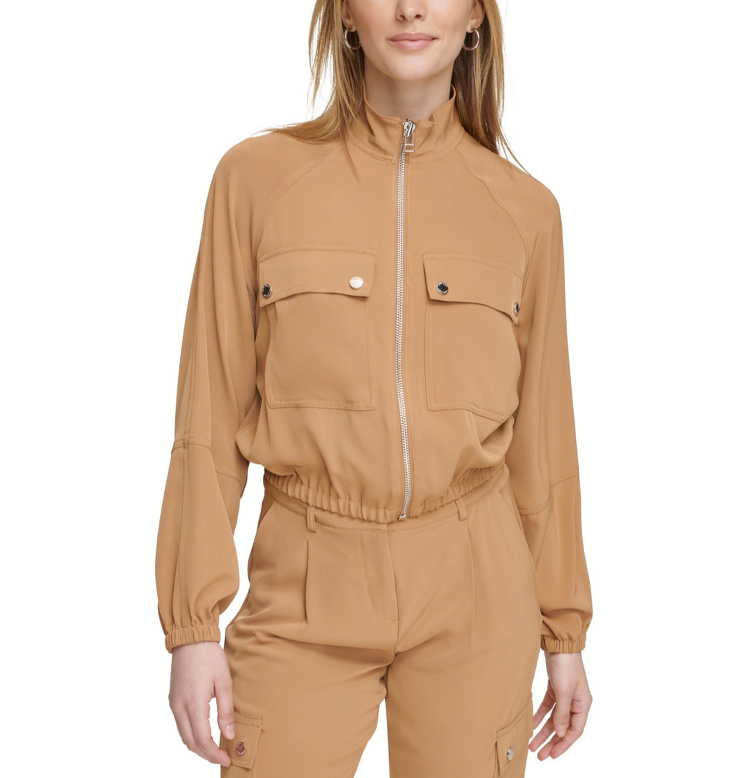Calvin Klein Zip-Front Stand-Collar Slim Fit Jacket MSRP $139