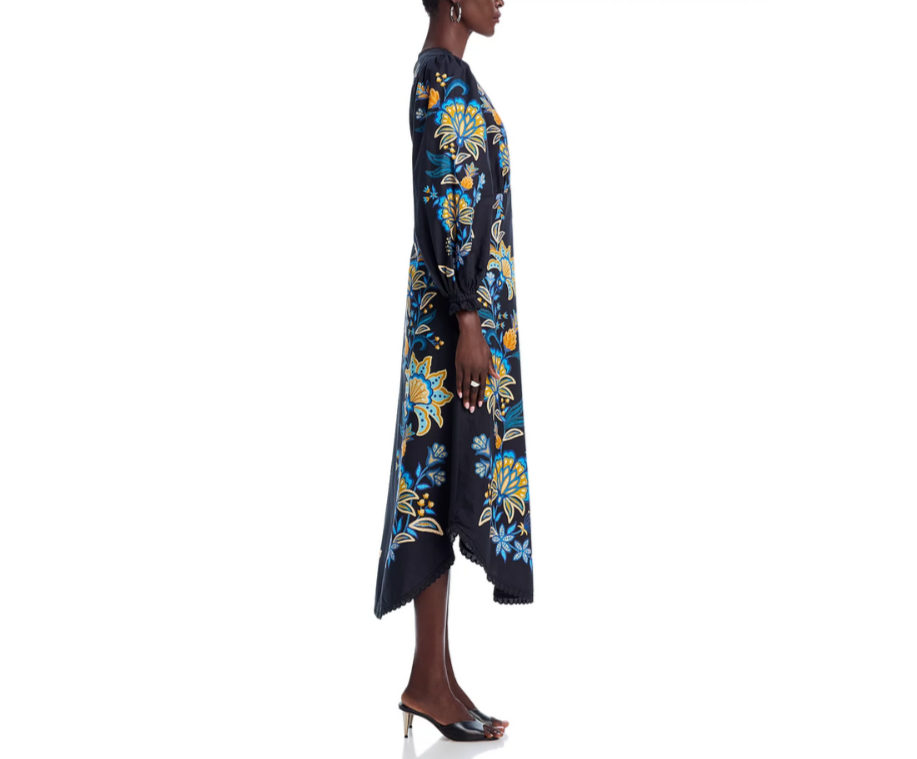 FARM Rio Stitched Garden Midi Dress MSRP $290