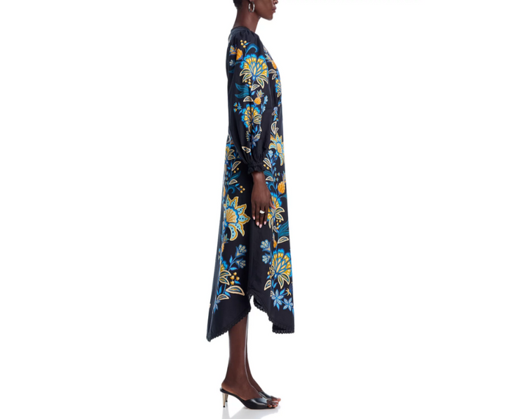 FARM Rio Stitched Garden Midi Dress MSRP $290