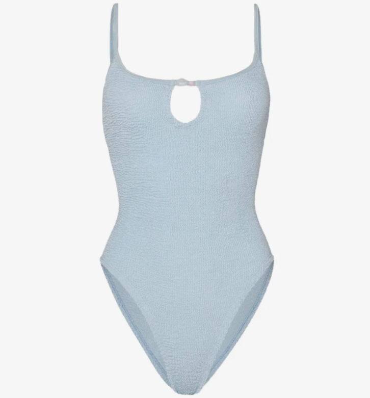 Hunza G Mia Beaded One Piece Swimsuit MSRP $285