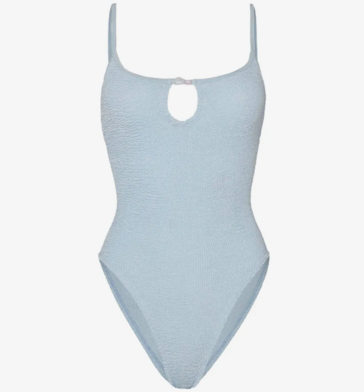 Hunza G Mia Beaded One Piece Swimsuit MSRP $285