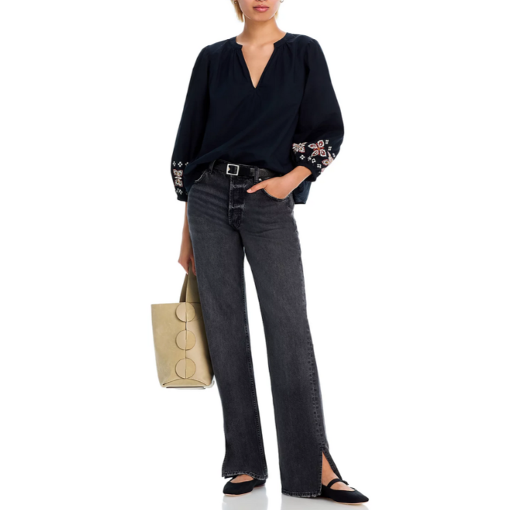Velvet by Graham & Spencer Paola Embroidered Top MSRP $179