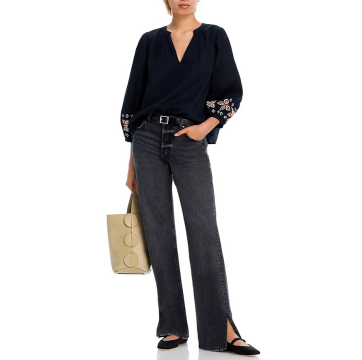 Velvet by Graham & Spencer Paola Embroidered Top MSRP $179