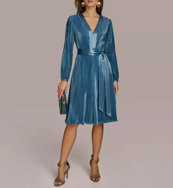 Donna Karan New York Women's Pleated A-Line Dress MSRP $ 229