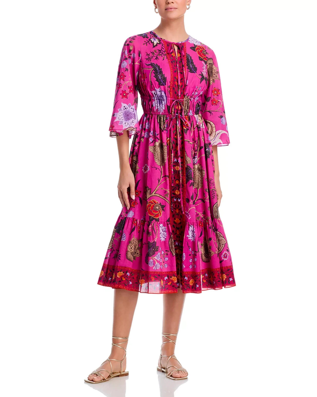 Kobi Halperin Reese Floral Tiered Cover Up Dress MSRP $598