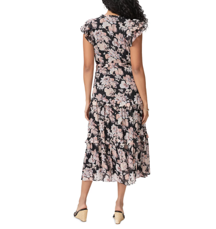 PAIGE Rozlyn Silk Midi Dress MSRP $429