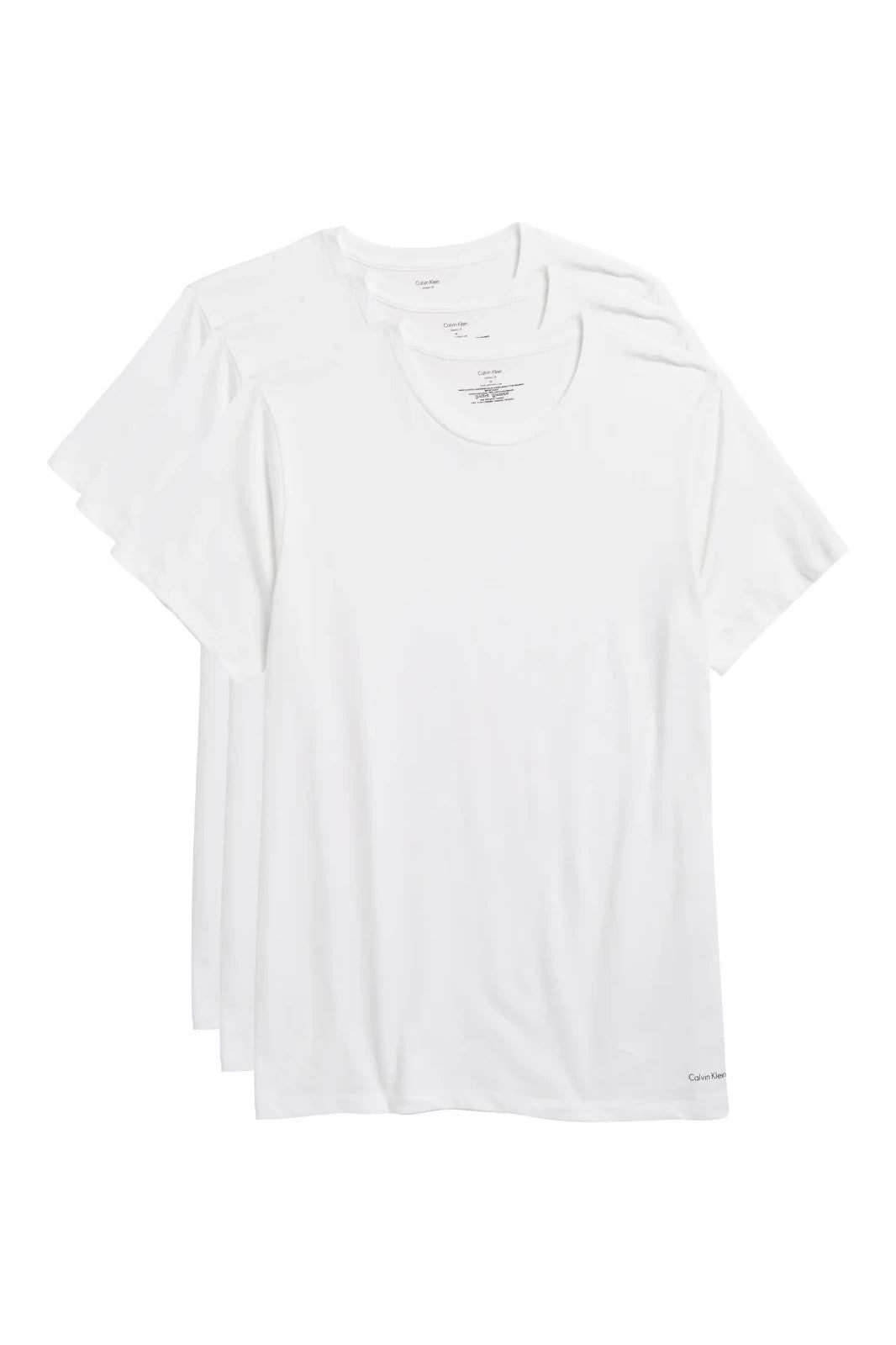 Calvin Klein Men's Cotton Slim Fit 3-Pack Crew T-Shirts MSRP $46