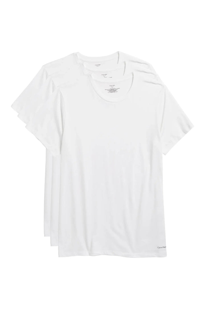 Calvin Klein Men's Cotton Slim Fit 3-Pack Crew T-Shirts MSRP $46