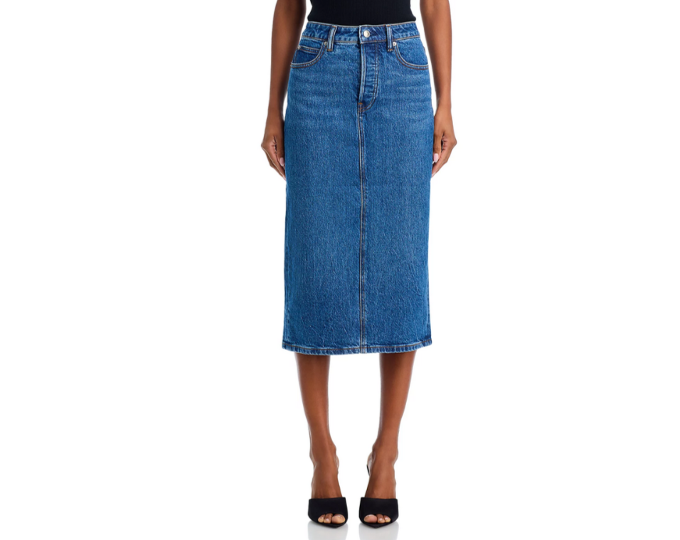 alexanderwang.t Denim Midi Skirt MSRP $365