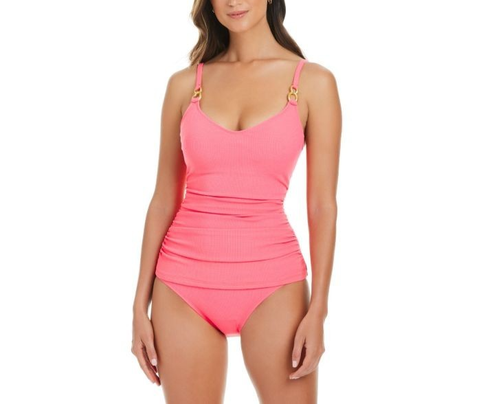 Bleu by Rod Beattie  V-Neck Tankini Top MSRP $89