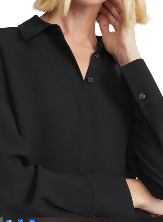 Lafayette 148 New York Scottie Silk Blouse MSRP $698