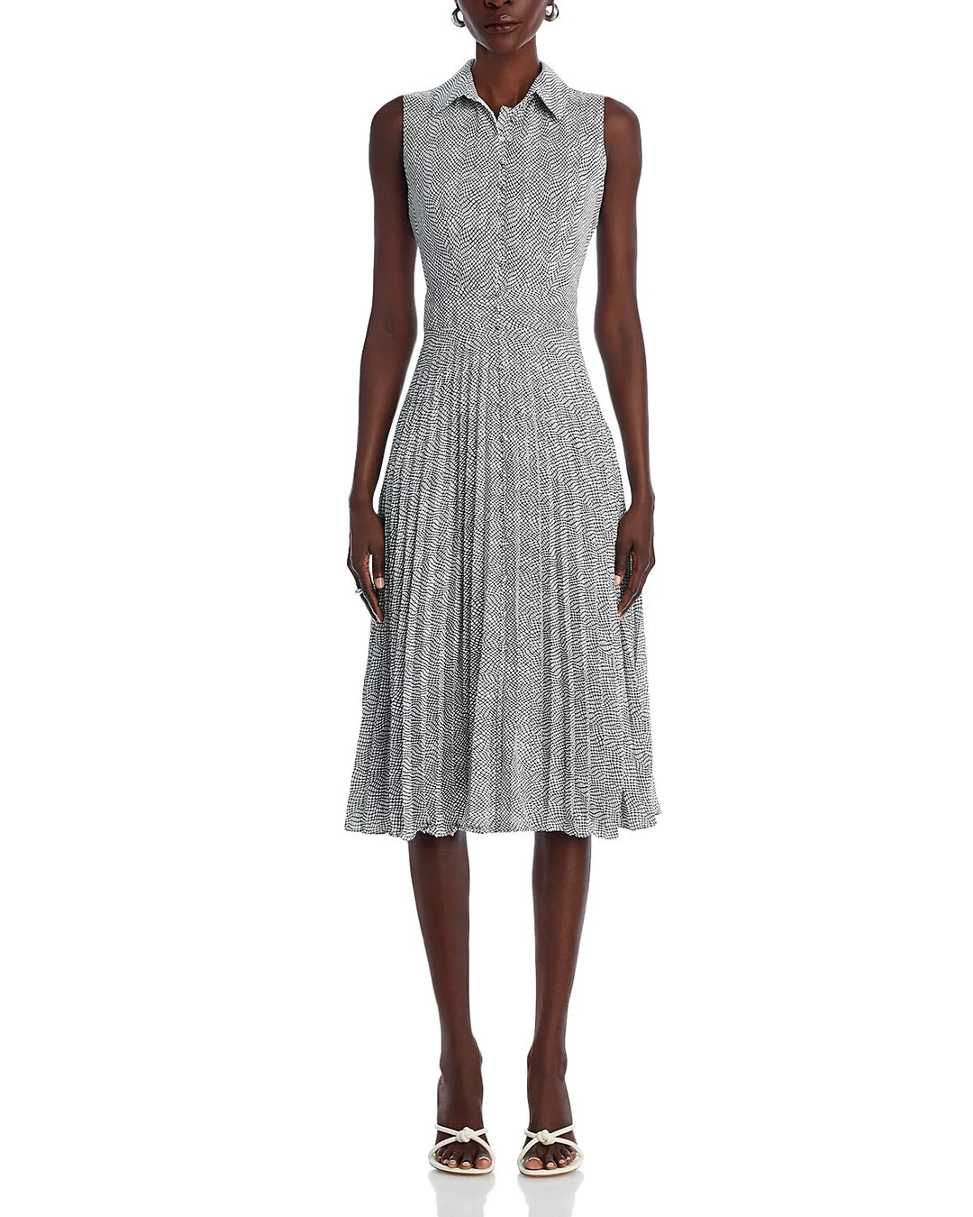 T Tahari Sleeveless Button Down Midi Dress MSRP $138