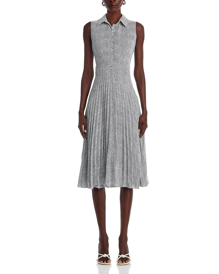 T Tahari Sleeveless Button Down Midi Dress MSRP $138