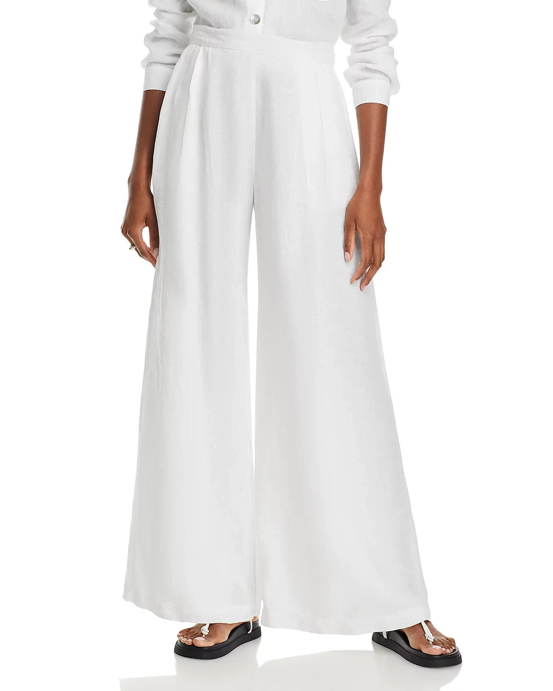 Bella Dahl Pleat Front Linen Palazzo Pants MSRP $174