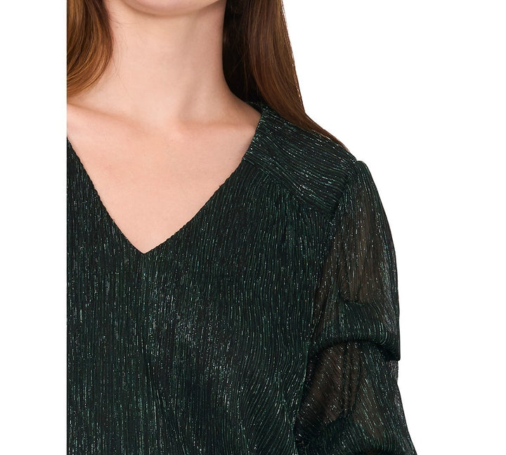 MSK Petite Metallic Lantern-Sleeve Top MSRP $69