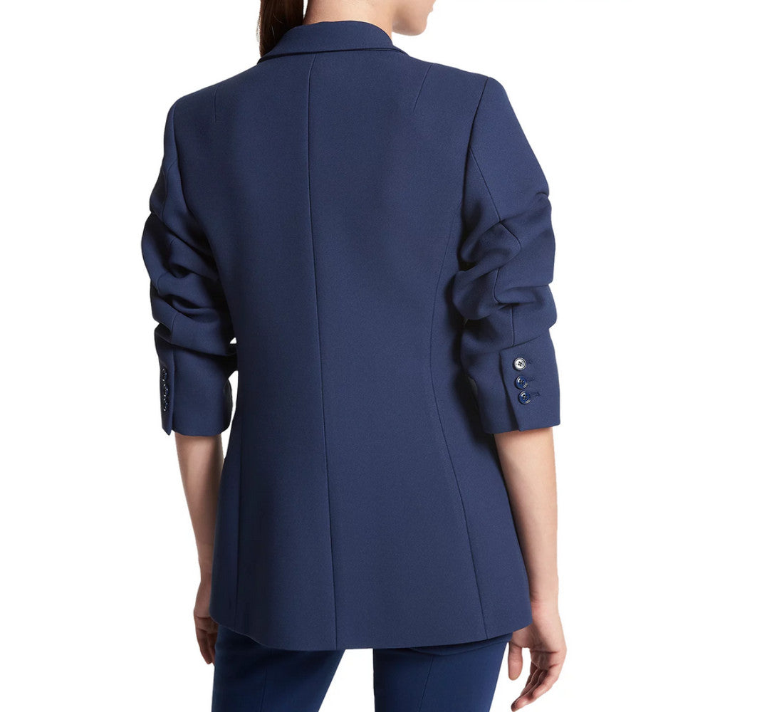 MICHAEL KORS Collection Cate Ruched Sleeve Sable Blazer 5D 2862-